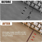 MYFAMIREA 10FT Floor Cord Cover for Wire Self Adhesive Cable Cavity Management PVC Extension Cord Hider Power Floor Wire Protector Cover Prevent Cable Trip for Office Home Outdoor (Brown, 1.97'')