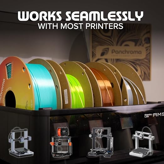 Panchroma PLA Jungle Green 3D Printer Filament, 1.75mm, 1kg Spool, Easy to Print, High Speed Printing, Tangle Free, AMS Compatible, Perfect for Toys, Decor, Miniatures, Models & Cosplay
