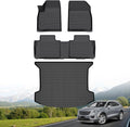 Hutisya-Floor Mats & Cargo Liner Set Fit for Cadillac XT5 2017-2025 All Weather Protection Anti-Slip & Durable TPE Full Set Liners Automotive Accessories-Black