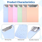 6 PCS MiNi Clipboard，Pretty Cute Small Clipboards 4×6 Inch A6 for Classrooms, Offices, Restaurants, Doctor Offices - (Set of 6 Macaron Colors)