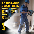 LED Work Light Compatible with DEWALT, Portable Dual Head Handheld Spotlight with 600 Yard Distance - 64W LED Lighting for Dewalt 18V 20V Max Battery for Outdoor Construction, Battery Not Included