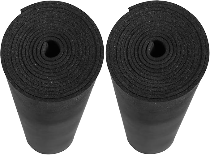 AMZQNART 2Pcs EVA Foam, Cosplay Foam Roll 2mm 39 x 59in (16sqft×2) Suitable for Large Foam Cosplay Modeling, DIY Projects, Crafts, Ultra High Density 90 kg/m3. Black