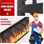 Heavy Duty Garage Shelving Units,6000LBS Deep Storage Shelves,Adjustable Metal Shelves,Large Steel Storage Racks,Industrial Shelving for Shop,Warehouse,Basement (Black, 20" D*67" W*63" H, 3 tier)