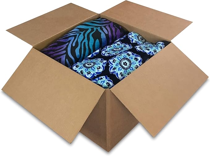 Amazon Basics Cardboard Moving and Storage Boxes, 12 Pack, Large, Brown, 20" x 20" x 15"