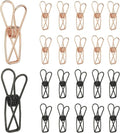 PATIKIL 50Pcs Paper Office Binder Clips, 1.26" Small Metal Wire Hollow Out Paper Clamps Long Tail Binder Clips for Photo Clothes Hanging Office Home Kitchen Food Package, Black/Rose Gold