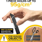 X-bet MAGNET Magnetic Strips with Adhesive Backing - Magnetic Tape for Crafts - Tool and Knife Magnet Strips for Kitchen, Garage and Garden - Adhesive Magnetic Tool Holder Strip for Wall