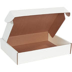Box USA 15" Deluxe Shipping Boxes 15 1/8"L x 11 1/8"W x 3"H, 50-Pack - White Box Mailers for Packaging, Storage, Gifts or Bulk Business Orders