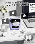 Phomemo Label Maker, Bluetooth Thermal Printer for Barcode, Address, Home, Mailing, Small Business,Clothing, Portable Label Maker Machine with 3 Label
