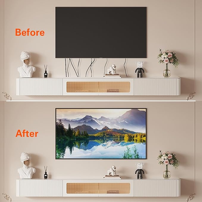 TV Cord Hider Kit - Comprehensive in-Wall Cable Management Solution for Wall-Mounted TVs