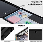 Dream Catcher Wolf Heavy Duty Foldable Plastic Storage Clipboard with Low Profile Clip, Coaches Clipboard Case for Work, Teacher, Office, School Supplies