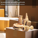 Kitchen Moving Supplies Dishes Packing Kit Moving Supplies for Glassware Plates 15"x230' Eco Friendly Shipping Paper for Fragile Items Bubble Cushion Wrap Roll Recyclable Honeycomb Wrapping Paper