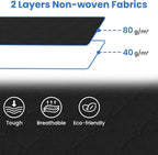 Fab totes Storage Bags,Clothes Blanket Storage Bins Foldable Closet Organizers with Reinforced Handle for Home Dorm Storage and Organization,Fabric Bags for Organizing Sheets,Clothing (Black,4 Pack)