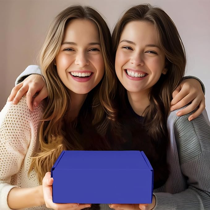 Small Shipping Boxes, 50 Pack Cardboard Box Corrugated Mailer Boxes Small Corrugated Boxes For Shipping Packaging Craft Gifts Giving Products, 6 x 4 x 1.6 Inches (Klein Blue)