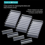 Outus Plastic Label Holder Wire Shelf Label Holder 3 x 0.875 Inches Pockets Shelf Price Tag Holders for Supermarket Library Kitchen Bookshelf Storage Bins(30 Pieces)