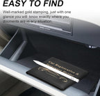 Cacturism Car Registration and Insurance Holder, Vehicle Glove Box Car Organizer Men Women Wallet Accessories Case for Cards, Essential Document, Driver License, Black