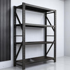 torage Shelves,Garage Shelving Heavy Duty Metal Adjustable Garage Shelves, Shelving Units Industrial Shelving for Warehouse (Black, W47.2*D23.6*H79)