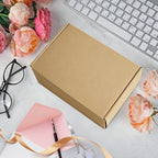 6x4x3 inches Shipping Boxes Set of 25, Small Corrugated Cardboard Box, Literature Mailer, Gift Boxes (Brown, 6x4x3)