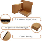 Shipping Boxes 9x5x2 inch 50 Pack,Brown Corrugated Boxes Mailer Packaging for Mailing Small Business，E-Commerce Gift Boxes for Wrapping Present Moving Storage Heavy Duty Recycled Cardboard Boxes