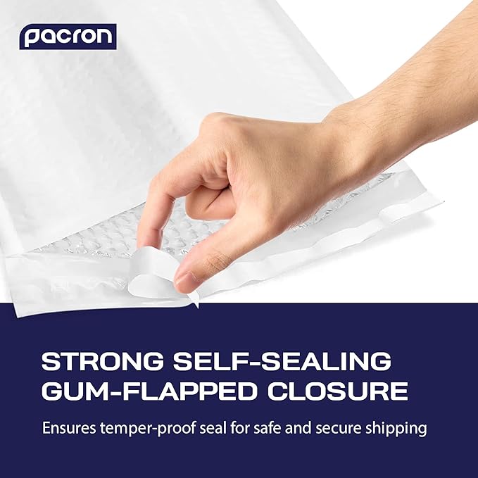 200-Pack Waterproof Poly Bubble Mailers 6 x 10 - Thick, Durable, Instant Seal Envelopes with Strong Adhesive - Protective Shipping Mailers for Jewelry, Cosmetics, SD Cards, USB Cables