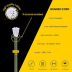 Bungee Cord Elastic Shock Cord 5/32" x 25' Bungee Rope for DIY, Tie Downs, Kayak and Outdoor - Army Green