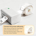 2 inch Dot Stickers Labels Circle Garage Sale Sticker 750Pcs Round Thermal Printer Stickers Printable Writable Price Labels for Yard Sale, White
