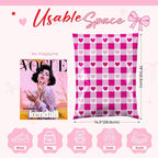Metronic Poly Mailers 14.5x19 Inch 50pc Shipping Bags for Clothes,Self Adhesive Shipping Envelopes for Small Business,Waterproof Mailers Poly Bags for Shipping,Packaging Mailing Bags Pink Checkered