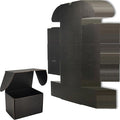 6x4x4 inches Small Shipping Boxes Set of 25 - Black Mailer Corrugated Cardboard Boxes for Shipping Packaging Mailing Products