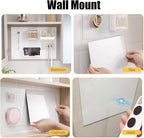 White Board for Wall,Magnetic Receptive Sheet Metal with Adhesive Backing,Square 8" Peel and Stick Solid WhiteBoard-4 Pack