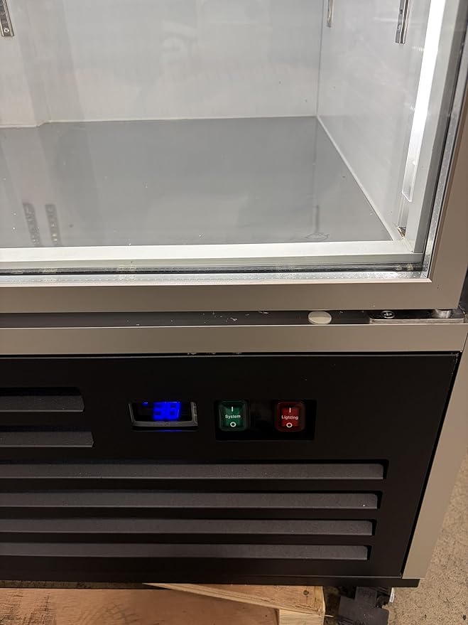 71” Wide Commercial Beverage Refrigerator Display Fridge, Three Glass Door Merchandiser Drink Cooler With LED Light Adjustable Shelves,ETL Sanitation,63.5 Cu Ft,NO CANOPY,BLACK,(Wheels Included)