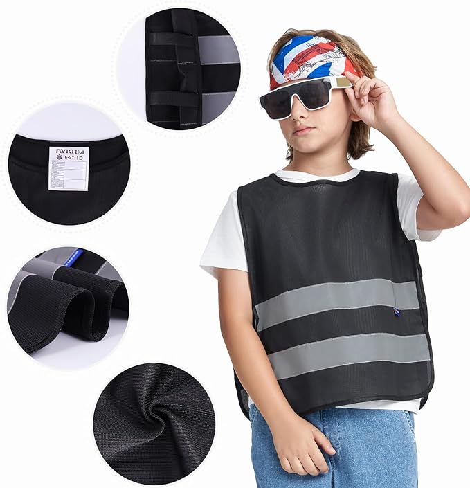 A-SAFETY Kids High Vis Reflective construction Safety vest customized LOGO