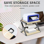 Alyoen Label Holder for Rolls and Fan-Fold Labels, Shipping Thermal Label Holder for Thermal Printer, Desktop Label Printer Accessory Supplies for Home, Office, Small Business