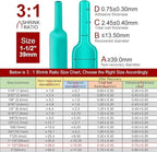 Chanzon 3:1 Ratio - 80ft Roll - Heat Shrink Tubing 1-1/2" (39mm) - Marine Grade Waterproof Adhesive Lined - (25M Total Length) Green Polyolefin Sleeving Wrap Shrinking 3 to 1 Ratio 1pcs