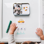 Loddie Doddie Magnetic Dry Erase White Board for Wall - 24" x 36" White Frame - Built-in Marker Tray & Stain-Resistant Surface