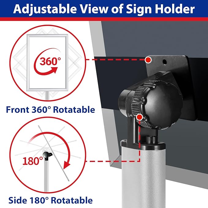 Sign Stand 11x17inch Pedestal Sign Holder Poster Stand 3Packs Adjustable Floor Standing Sign Holder with Heavy Duty Display Stand for Indoor Outdoor Business Store Sign Holders(Silver)