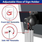 Sign Stand 11x17inch Pedestal Sign Holder Poster Stand 3Packs Adjustable Floor Standing Sign Holder with Heavy Duty Display Stand for Indoor Outdoor Business Store Sign Holders(Silver)