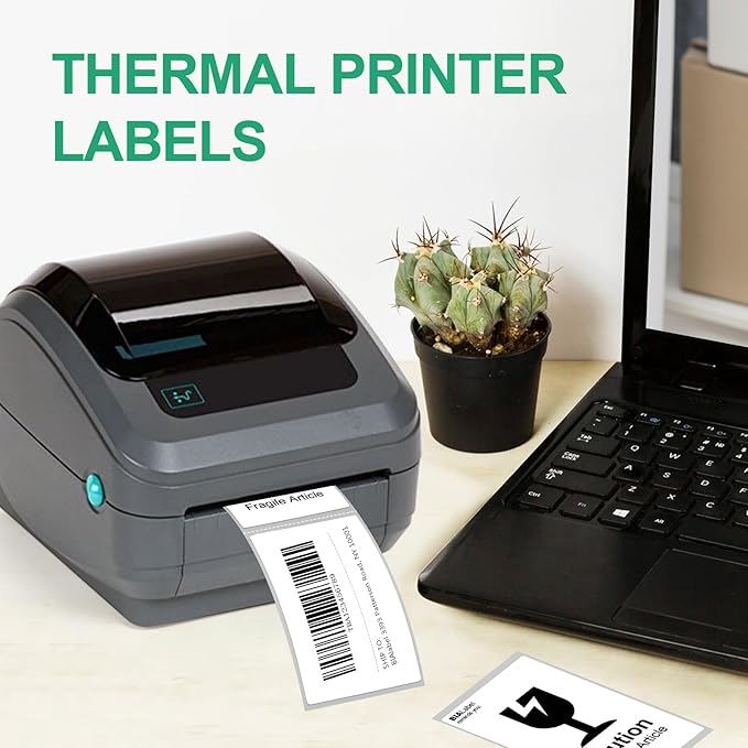 12 Rolls 2.25" X 4" Thermal Printer Labels, 350/Roll - Direct Thermal Labels Compatible with Zebra & Rollo Printers, BIAlabel