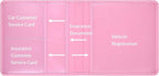 Wisdompro Small Car Registration and Insurance Documents Holder - Premium PU Leather Vehicle Glove Box Paperwork Wallet Case Organizer for ID, Driver's License, Key Contact Information Cards