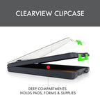 Dexas Clearview Clipcase clipboard13.75 X 9.5 in, Green. See Papers Clearly Outdoors, Stay Organized and Dry. Ideal for Coaching, Teaching, homeschooling, Art, Trades, and Medical pros
