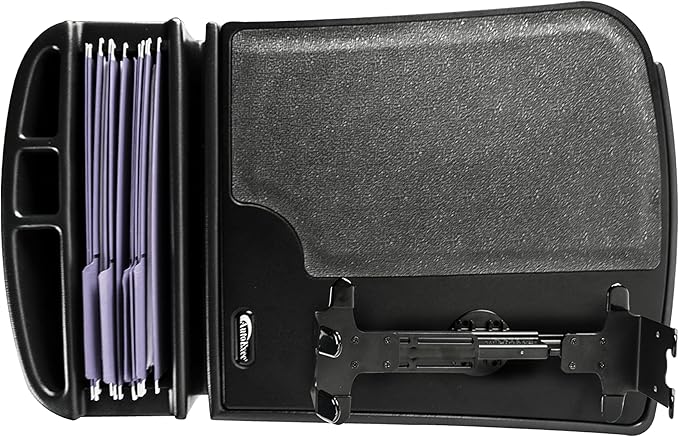 AutoExec GripMaster Car Desk for Your Vehicle Workstation and Mobile Office, Black with Printer Stand and 400 watt Power Inverter
