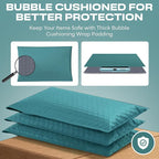 Green Extra Large Poly Bubble Mailers 14.25x20 inch #7 | Self Seal Large Padded Envelopes | Air Cushioned Bubble Mailer | Usable Size 14.25x19 Lightweight Mailing Shipping Bags| 100 Pack Bulk