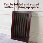 Wooden Freestanding Pet Gate, Pet Gate for Dogs, 29.5inch 4-Panel Wooden Dog Fence with 2 Support, Feet Folding Dog Gate for Indoor, Doorway, Stairs, Kitchen, 81.5“L×30”H (Brown)