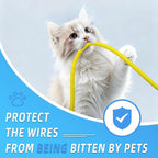 Automotive Wire Loom Tubing, Split Braided Cord Protectors from Pets No Chew, Flexible Cable Sleeve Cable Management for TV/Computer/Electric Wires (Yellow, 5/16"-10ft)