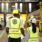 Custom Safety Vest with Logo Personalized High Visibility Vest Reflective for Men with Pockets Zipper Construction Workwear