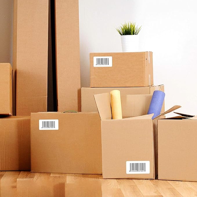 3"x2" 3-Proof Direct Thermal Barcode Shipping Labels for Zebra LP2844 GK420D GK420T ZD421 ZD420, 12 Rolls 8400 Pcs 2x3 Strong Adhesive Return Address Label Used with Rollo MUNBYN Arkscan