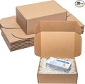 Shipping Boxes 12x9x4 Inches 20 Pack Corrugated Cardboard Mailing Boxes for Small Business, Kraft Medium Literature Mailer Packaging Supplies Brown