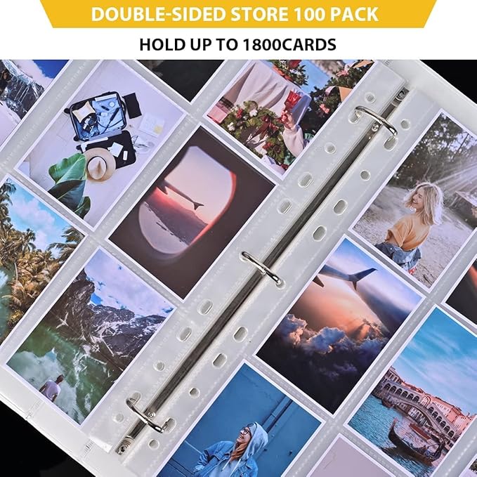 50 Pack,9 Pocket Page Protector, Trading Card Sleeve, Baseball Card Sheets or Skylanders, MTG, Coupon, Game Cards, Trading Cards, Football Cards