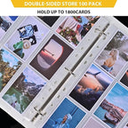 50 Pack,9 Pocket Page Protector, Trading Card Sleeve, Baseball Card Sheets or Skylanders, MTG, Coupon, Game Cards, Trading Cards, Football Cards