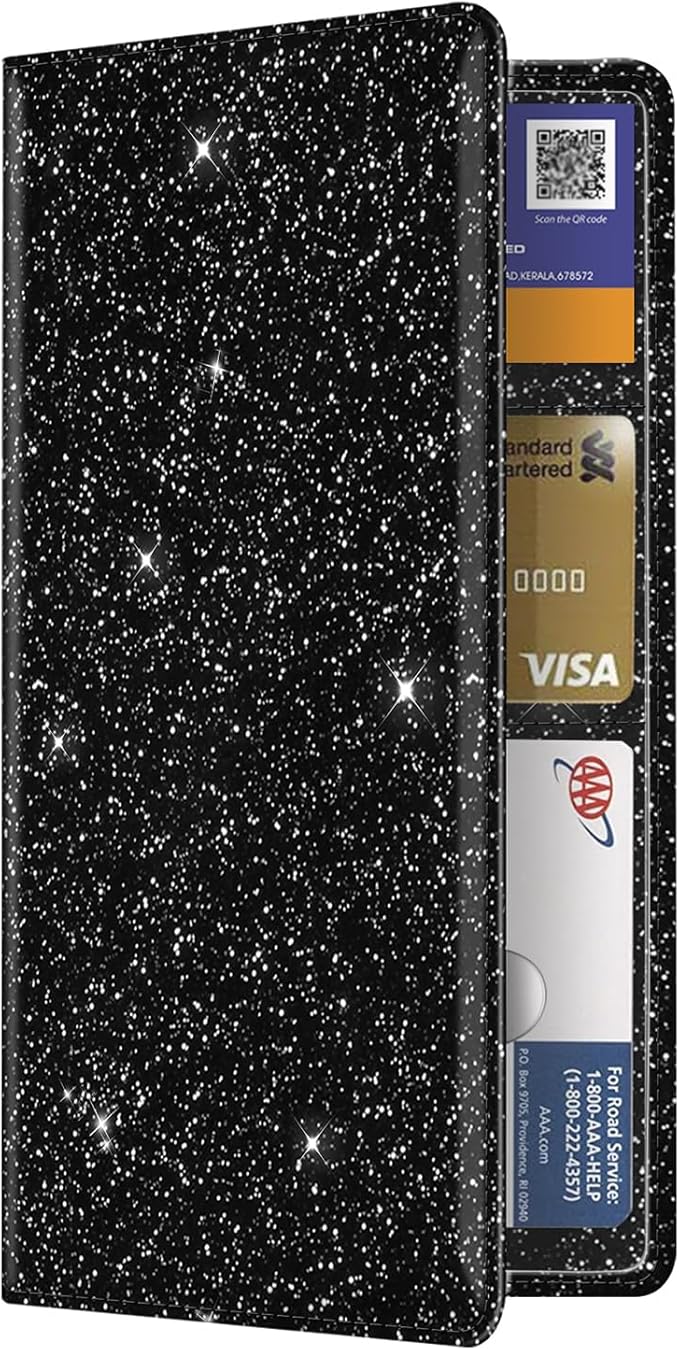 FINPAC Car Registration and Insurance Card Holder, Vehicle Glove Box Card Organizer Wallet Automobile Accessories for License