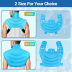 Comfytemp Ice Pack for Neck Shoulders Pain Relief, HSA Eligible FSA Wearable, Reusable Gel Shoulder Ice Pack Wrap, Cold Compression Physical Therapy Recovery for Upper Back, Cervical Injuries (S)