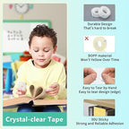 OWLKELA 4 Rolls Transparent Tape Refills, Clear Tape, All-Purpose Transparent Glossy Tape for Office, Home, School